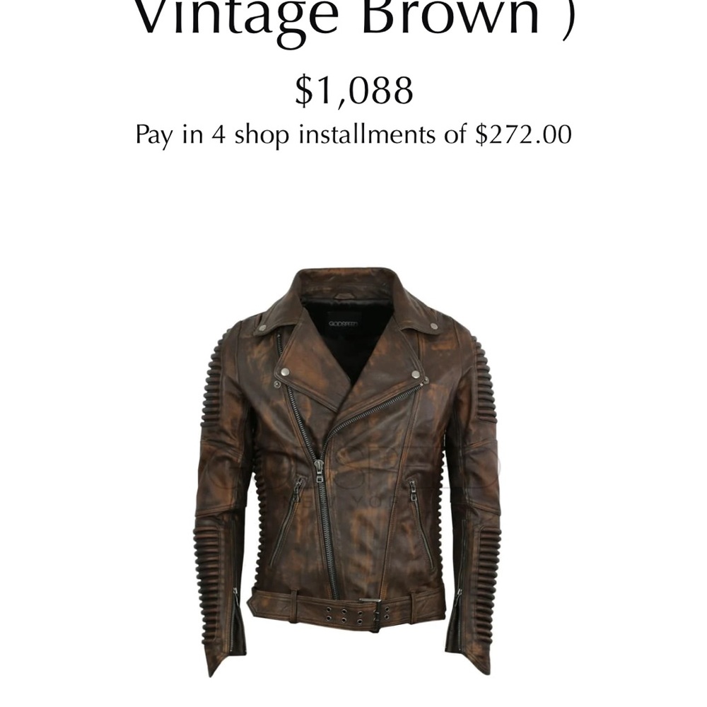 GODSPEED NYC LEATHER MEN’S MOTO BIKER JACKET NEW W/OUT TAGS